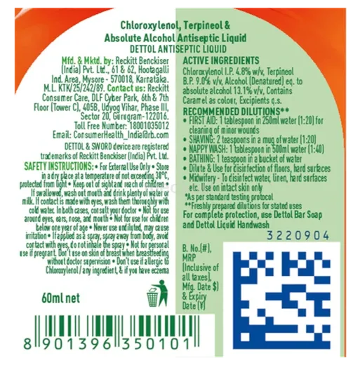 dettol antiseptic liquid 60 ml